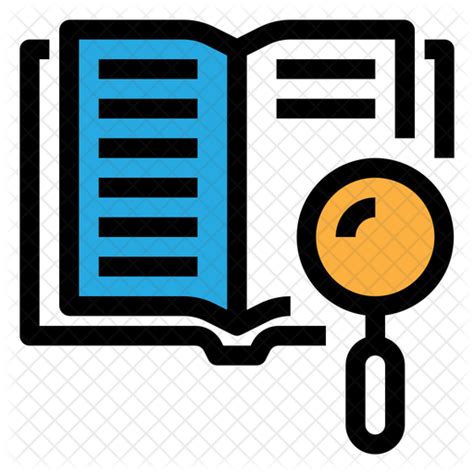 Research Study Icon Download In Colored Outline Style
