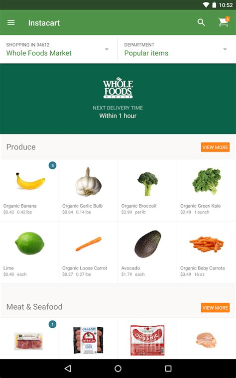 In the past, whole foods used to be available on instacart. Instacart: Grocery Delivery - Android Apps on Google Play