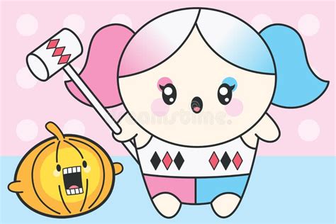 Vector Cute Kawaii Girl In Halloween Costume Vector Illustratie