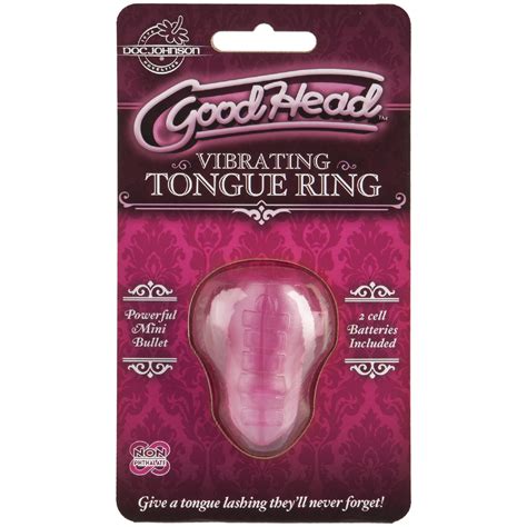 Vibrating Tongue Ring Massager Finger Oral Sex Stimulator Adult Toy