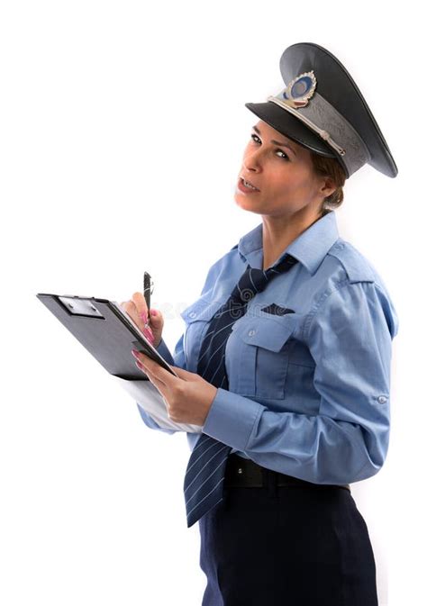 Lady Cop Write A Ticket Stock Image Image Of Beauty 27884973