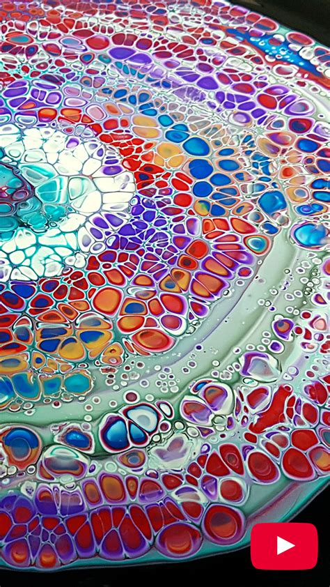 Amazing Cells Acrylic Pouring With A Funnel Fluid Art Tutorial By