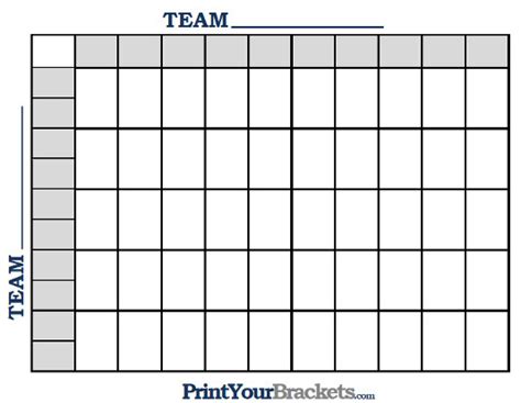 100 Square Football Pool Template Business