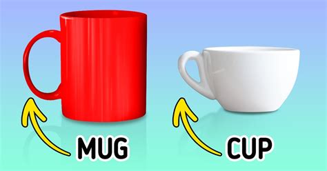 What The Difference Between A Cup And A Mug Is 5 Minute Crafts