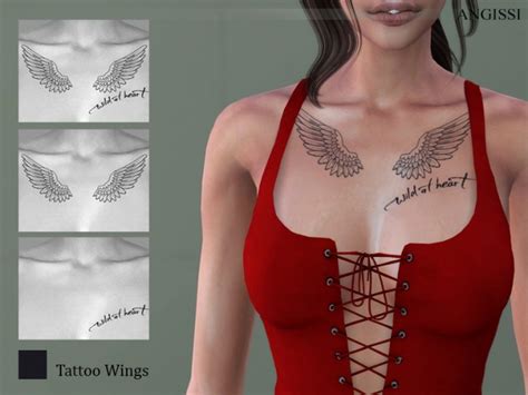 Tattoo Wings By Angissi At Tsr Sims 4 Updates