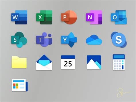 Most other apps seem to be fine with these icon badges including email / ebay etc. New Office + Windows Apps Icons by Steven Mancera on Dribbble