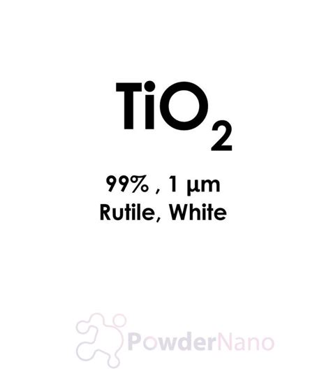 Titanium Dioxide Tio2 Micron Powder Purity 99 Size 1 M White