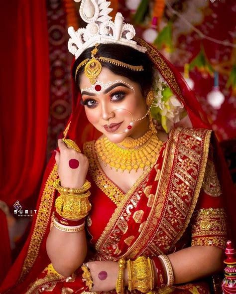 South Indian Bride Saree Indian Bridal Sarees Bengali Bride Asian