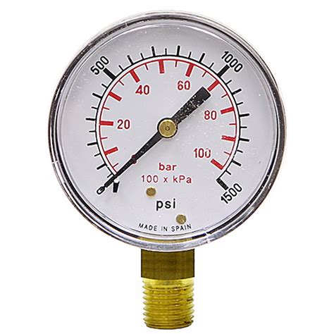 1500 Psi 100 Bar 25 Lm Dry Gauge Pressure And Vacuum Gauges