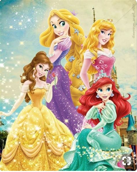 Rapunzel Aurora Belle And Ariel The Disney Princesses Princesas Disney Originais Vestido De
