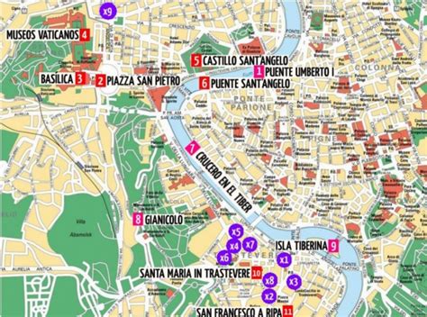 Roma Mapa Turistico Mapa