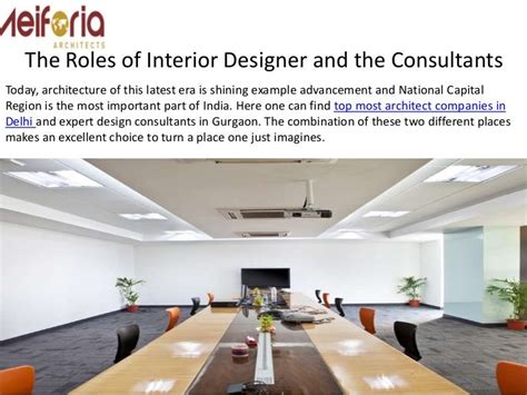 The Roles Of Interior Designer And The Consultants