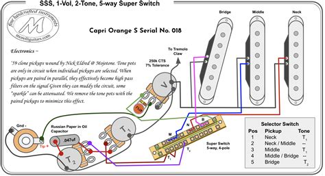 You can always experiment with different cap values. Vintage Strat Wiring Diagram Super Switch - Complete Wiring Schemas