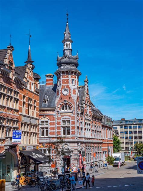 Cityscape Of Leuven Belgium Beautiful Historical Buildings With