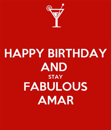 Happy Birthday And Stay Fabulous Amar Poster Fabienne Keep Calm O Matic
