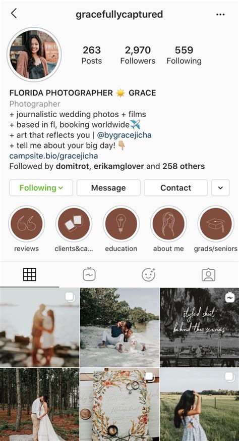 The Instagram Page For Wedding Photographers