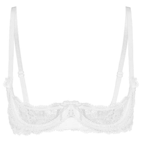 Women Sexy 14 Cup Sheer Lace Bra Push Up Underwired Shelf Bra Bralette