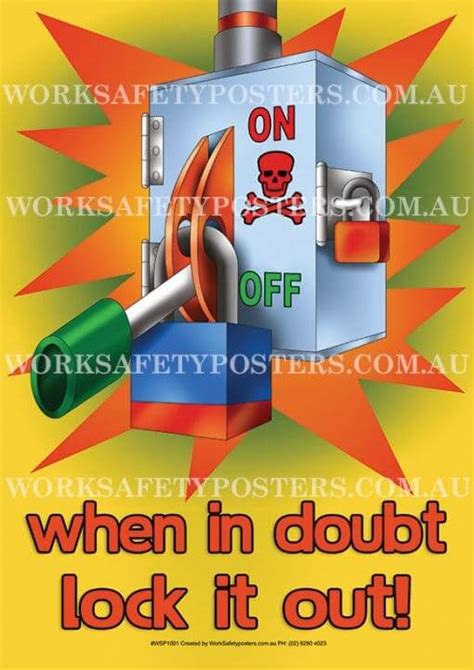 Lockout Tagout Work Safety Posters Safety Posters Australia