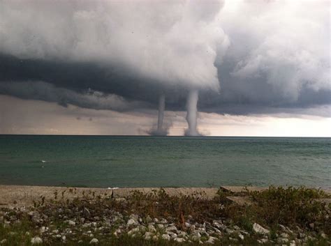 Photos Water Spouts Near Kenosha Water Spout Lake Michigan Photo