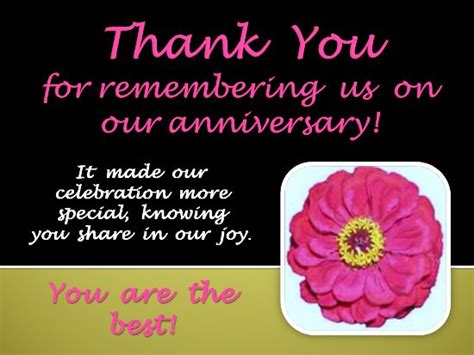 Thanks For Remembering Our Anniversary Anniversary Wishes Quotes