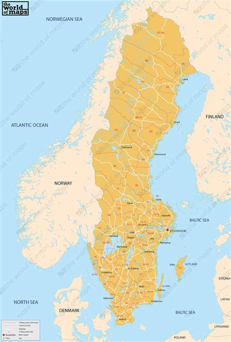 It borders norway to the west and north, finland to the ea. 29 Sweden On The World Map - Maps Online For You