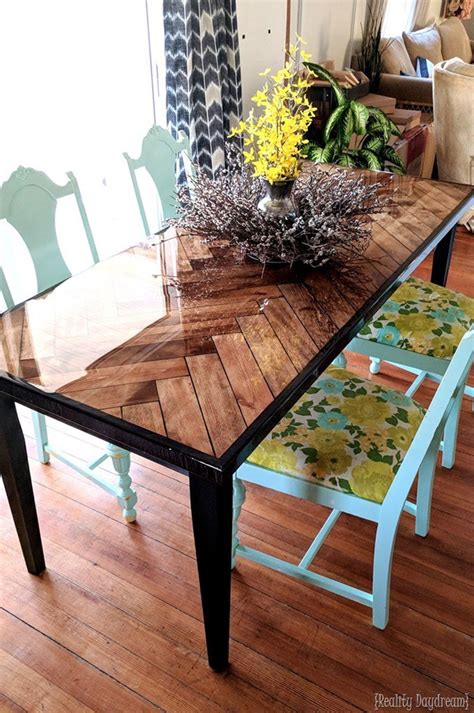 The diy table makeover ideas for genius table makeovers are just endless! 20 Gorgeous DIY Dining Table Ideas and Plans - The House of Wood
