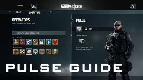 R6 Siege Operator Guide Pulse Youtube