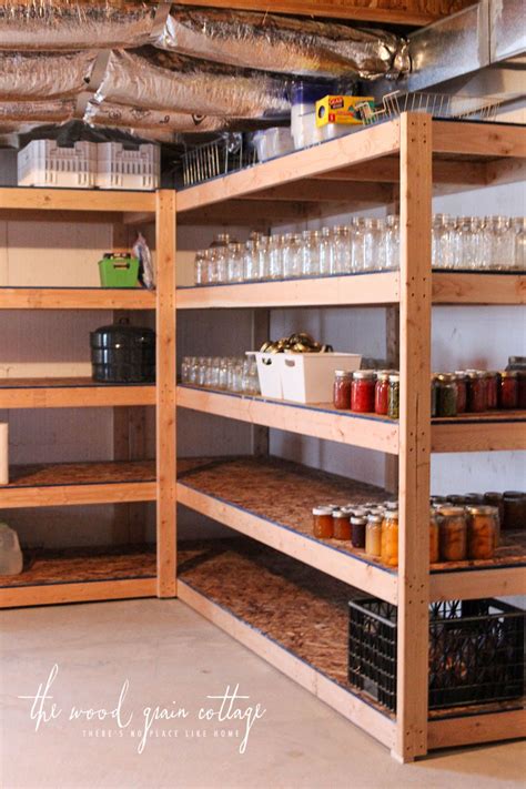 It's made of metal which allows it to have a slender but still very sturdy frame and to offer you more storage for less space. DIY Basement Shelving | Basement shelving, Basement ...