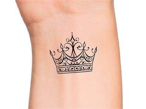Crown Temporary Tattoo Queen Tattoo Etsy