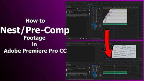 How To Nestpre Comp Footage In Adobe Premiere Pro Cc Pre Compose And