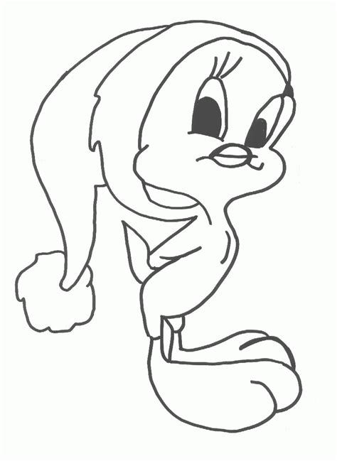 Tweety Merry Christmas Coloring Pages