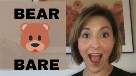 How To Pronounce Bear 🐻 And Bare English Homophones Pronunciation