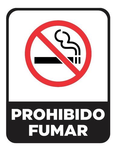 Cartel Prohibido Fumar X Alto Impacto Dessins Carteleria