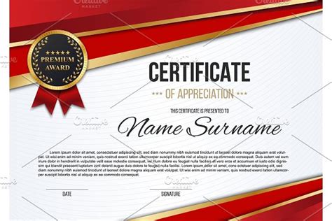 Certificate Appreciation Award Pre Designed Vector Graphics