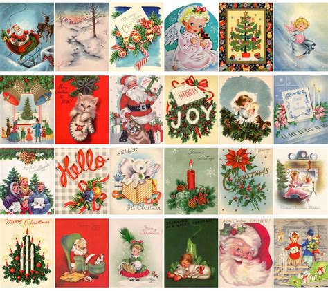 Vintage Christmas Postcards 24 Reprinted Cards Code 5003 Etsy