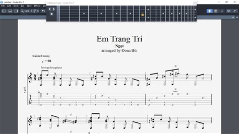 Tab Em Trang Trí Ngọt Guitar Fingerstylesolo Cover Tab HƯỚng DẪn Youtube