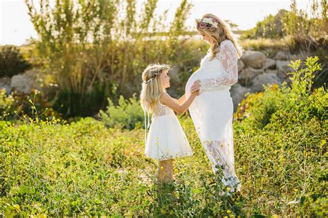 Sweet Mother Daughter Maternity Photo Session Mother Daughter