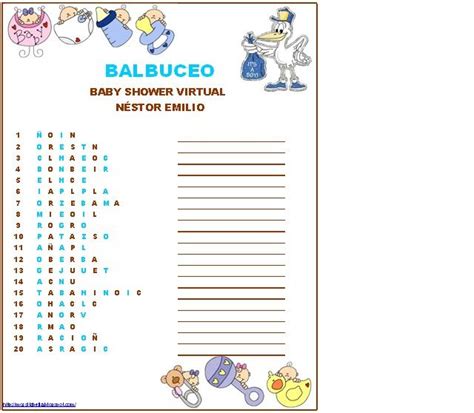 Baby shower games in spanish my practical baby shower guide. PREGUNTAS%252BBALBUCEO juegos para de baby shower | Baby shower, Juegos para baby shower, Baby ...