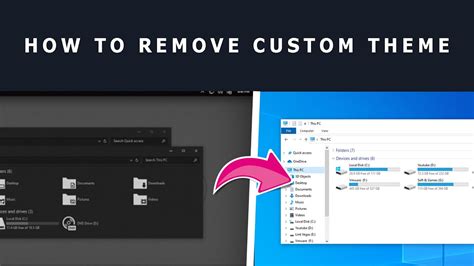 How To Remove Custom Theme Restore Default Windows 10 Theme Youtube
