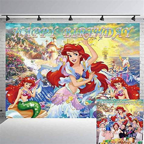 Buy The Little Mermaid Backdrop Princess Ariel Banner Under The Sea