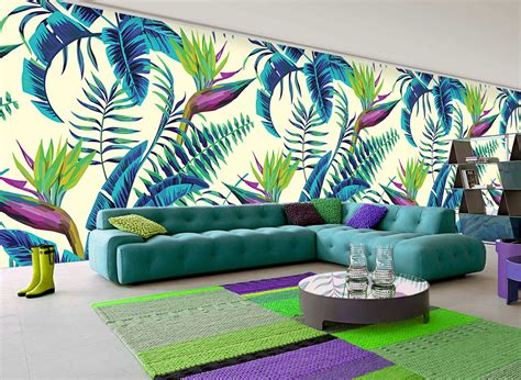 Living Room Tropical Wallpaper