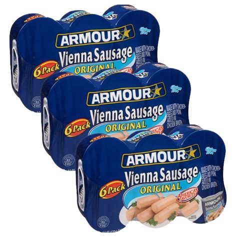 Armour Vienna Sausage Original 46 Ounce 6 Count Pack