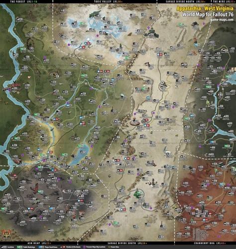 Fallout 76 Map Fallout 76 Resource Map