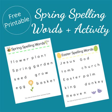 Spring And Easter Spelling Game With Free Printables The Stay At Home
