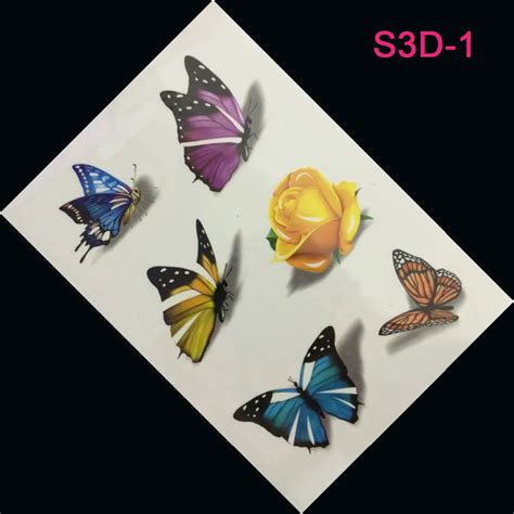 Special Offer Temporary Tattoo 3d Tattoo Women Sex Products Butterfly Rose Pattern Body Art
