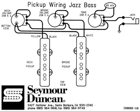 Jazz bass style wiring diagram. 2 Humbuckers wiring without a toggle switch