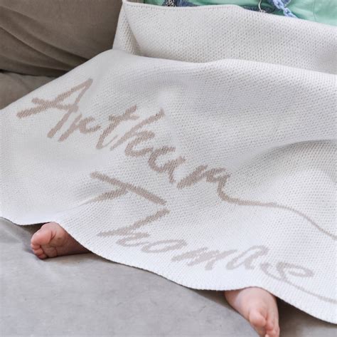 Personalised Knitted Luxury Baby Blanket By The Letteroom