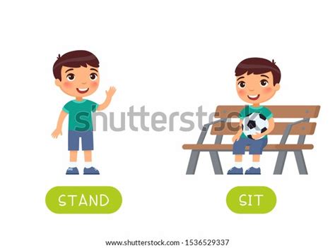 Educational Flash Card Little Child Template Stock Vector Royalty Free