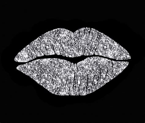 Silver Glitter Kiss Digital Art By Tina Lavoie Fine Art America