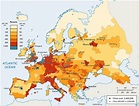 Europe population density map : r/MapPorn
